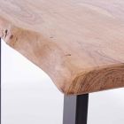 Console moderne en bois d'acacia et acier design Homemotion - Teresanna Viadurini