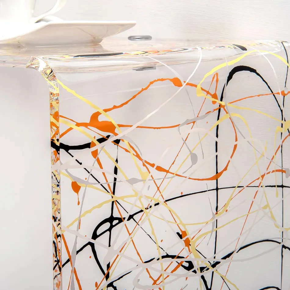 Console moderne en plexiglas transparent ou multicolore, fabriquée en Italie - Emy Viadurini