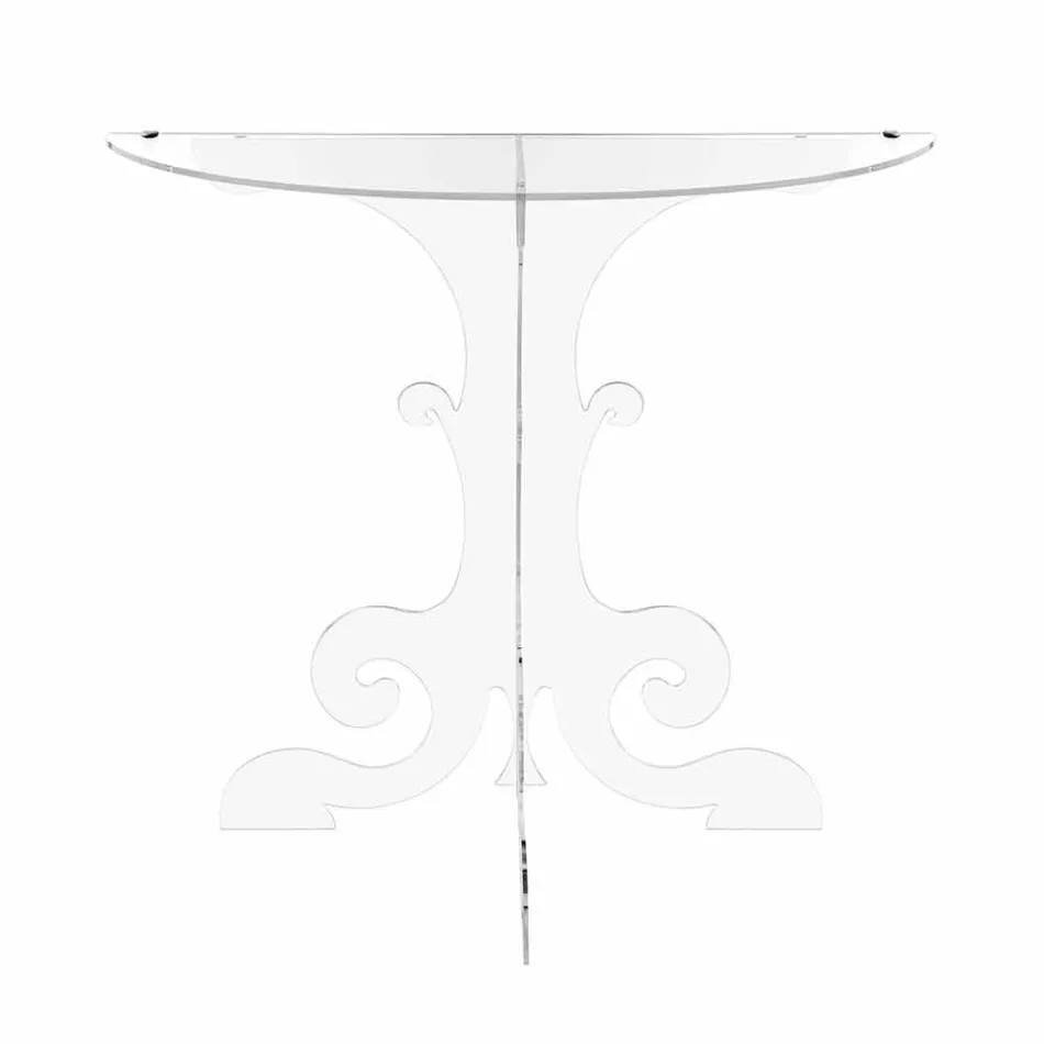 Console moderne en plexiglas transparent produite en Italie, Belfiore Viadurini