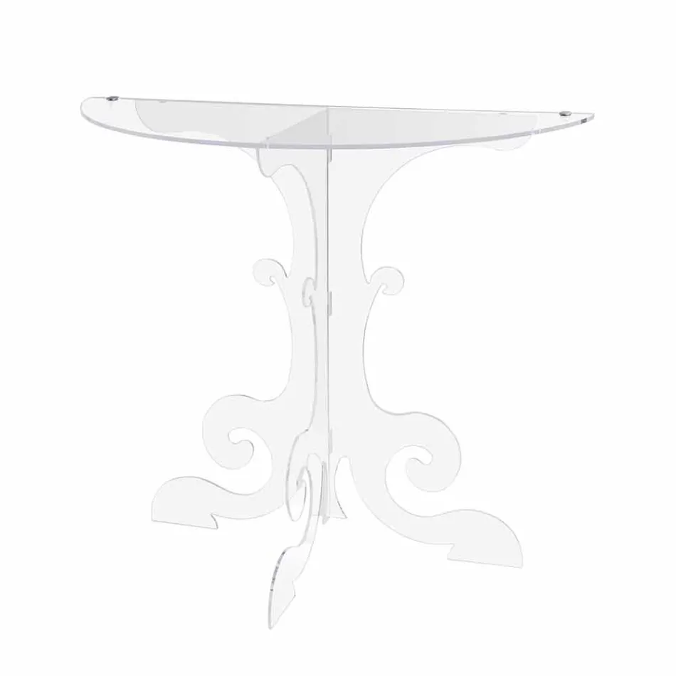 Console moderne en plexiglas transparent produite en Italie, Belfiore Viadurini