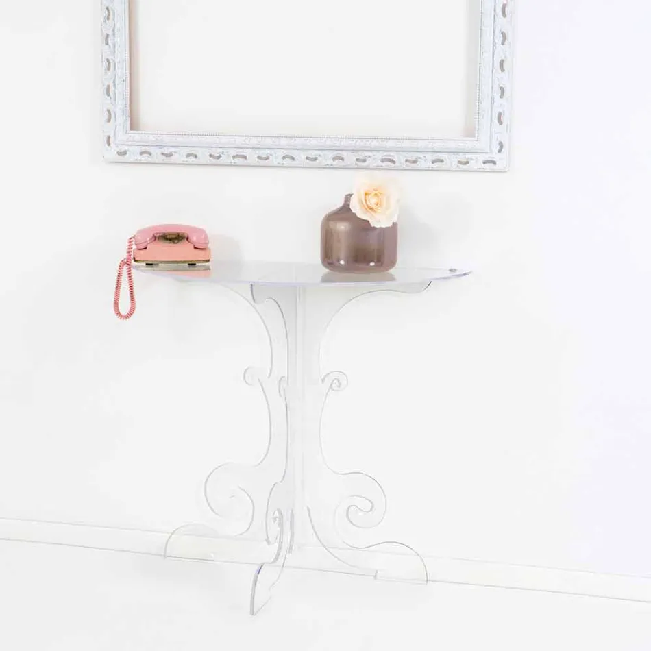 Console moderne en plexiglas transparent produite en Italie, Belfiore Viadurini