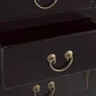 Table Console Design Vintage en Bois d'Orme Noir 5 Tiroirs Homemotion - Sonten Viadurini