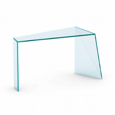 Console pour entrée moderne en verre extralight Made in Italy - Rosalia Viadurini