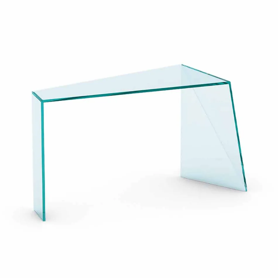 Console pour entrée moderne en verre extralight Made in Italy - Rosalia Viadurini