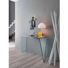 Console pour entrée moderne en verre extralight Made in Italy - Rosalia Viadurini