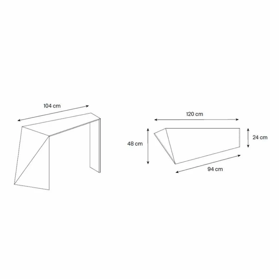 Console pour entrée moderne en verre extralight Made in Italy - Rosalia Viadurini