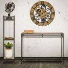 Console de salon rectangulaire de style moderne en fer et MDF - Wendell Viadurini