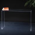 Console de salon en cristal acrylique transparent minimal - Amedea