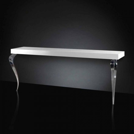 Console MDF de style contemporain et de l'acier Luigi Viadurini