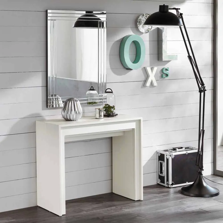 Console extensible / table à manger, l. 42.50 / 302.50xp.90 cm, Alvaro Viadurini