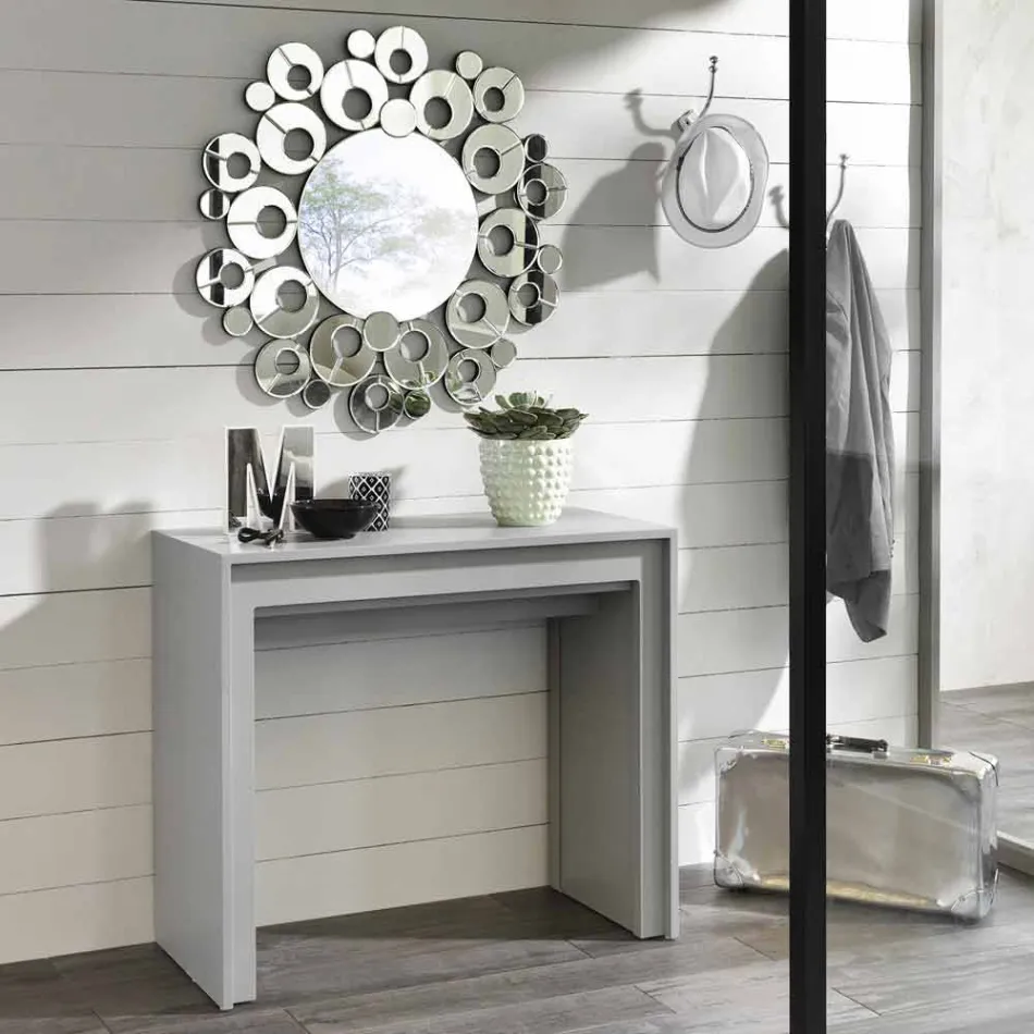 Console extensible / table à manger, l. 42.50 / 302.50xp.90 cm, Alvaro Viadurini