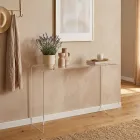 Console Alarico en plexiglas transparent au design moderne, fabriquée en Italie Viadurini