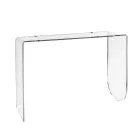 Console Alarico en plexiglas transparent au design moderne, fabriquée en Italie Viadurini