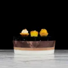 Conteneur de centre de table en marbre laminé de luxe italien - Leonida Viadurini