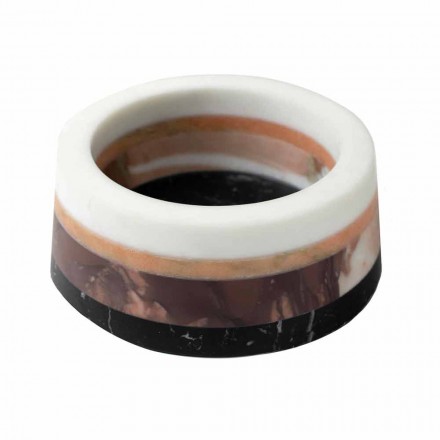 Conteneur de centre de table en marbre laminé de luxe italien - Leonida Viadurini