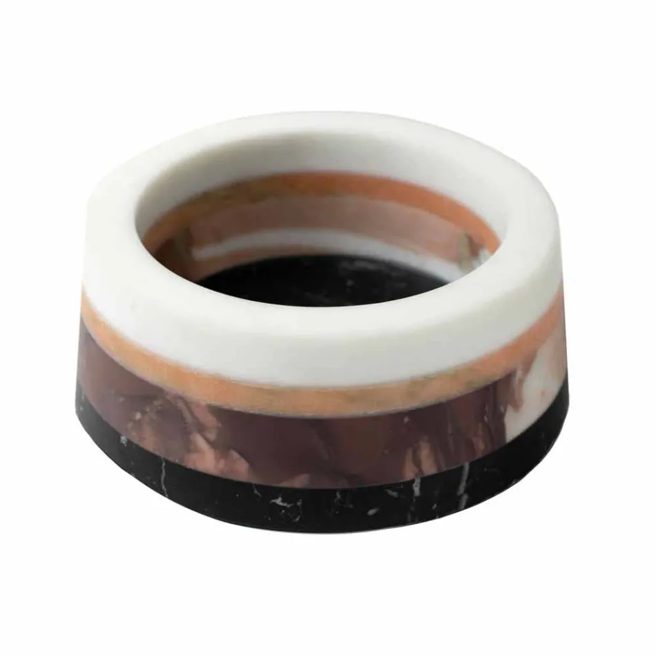 Conteneur de centre de table en marbre laminé de luxe italien - Leonida Viadurini