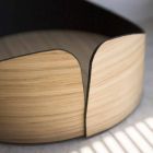 Boîte circulaire moderne en bois véritable fabriquée en Italie - Stan Viadurini