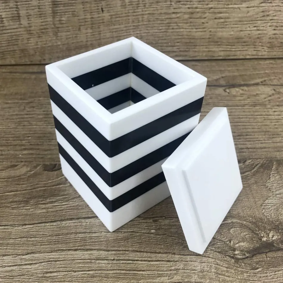 Récipient à épices avec bouchon en corian italien de haute qualité - Épicé Viadurini