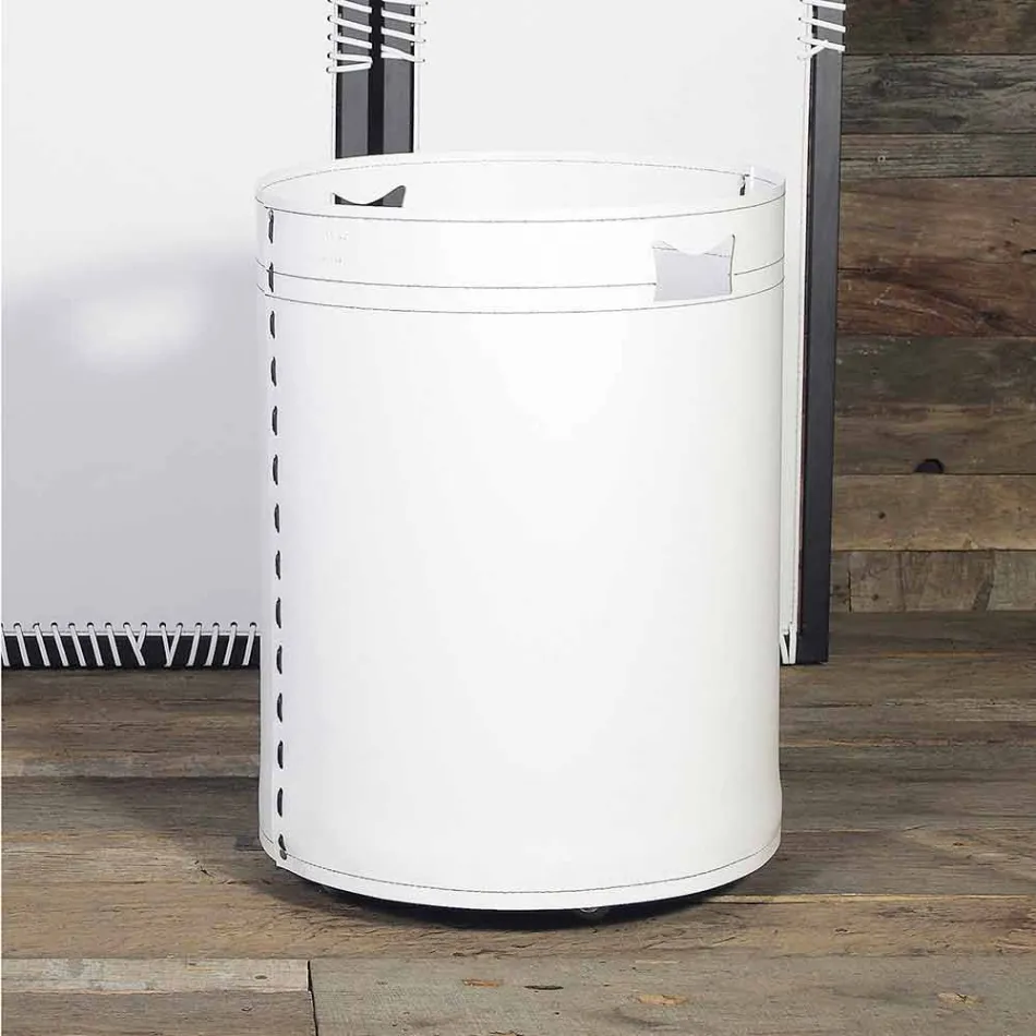 Porte-bûches en cuir 100% Made in Italy Viadurini