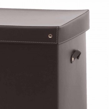 Boîte de rangement moderne en cuir régénéré fabriqué en Italie - Gabry