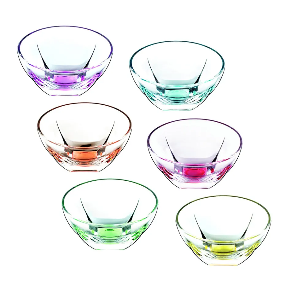 Coupes à Fruits ou Glaces en Eco Crystal Coloré 13 Pièces - Amalgame Viadurini