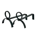 Paire de chenets de cheminée en métal hauteur 21 cm Made in Italy - Sari Viadurini