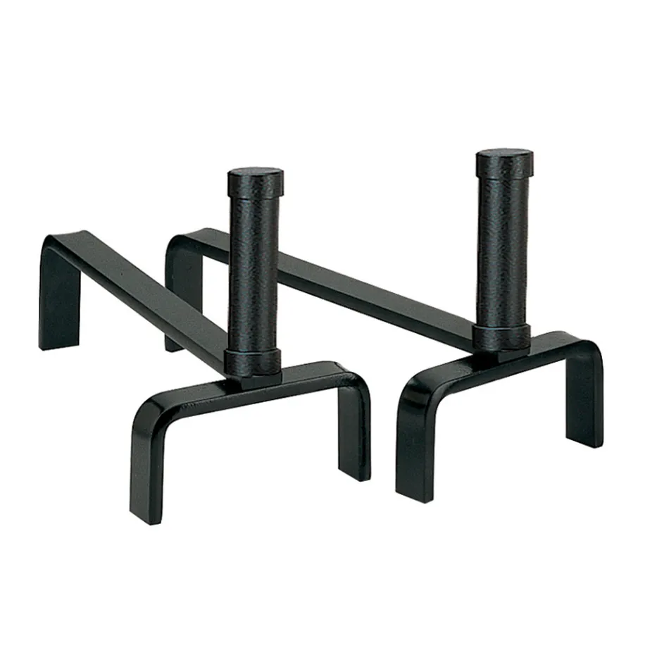 Paire de chenets de cheminée en métal hauteur 22 cm Made in Italy - Tucano Viadurini