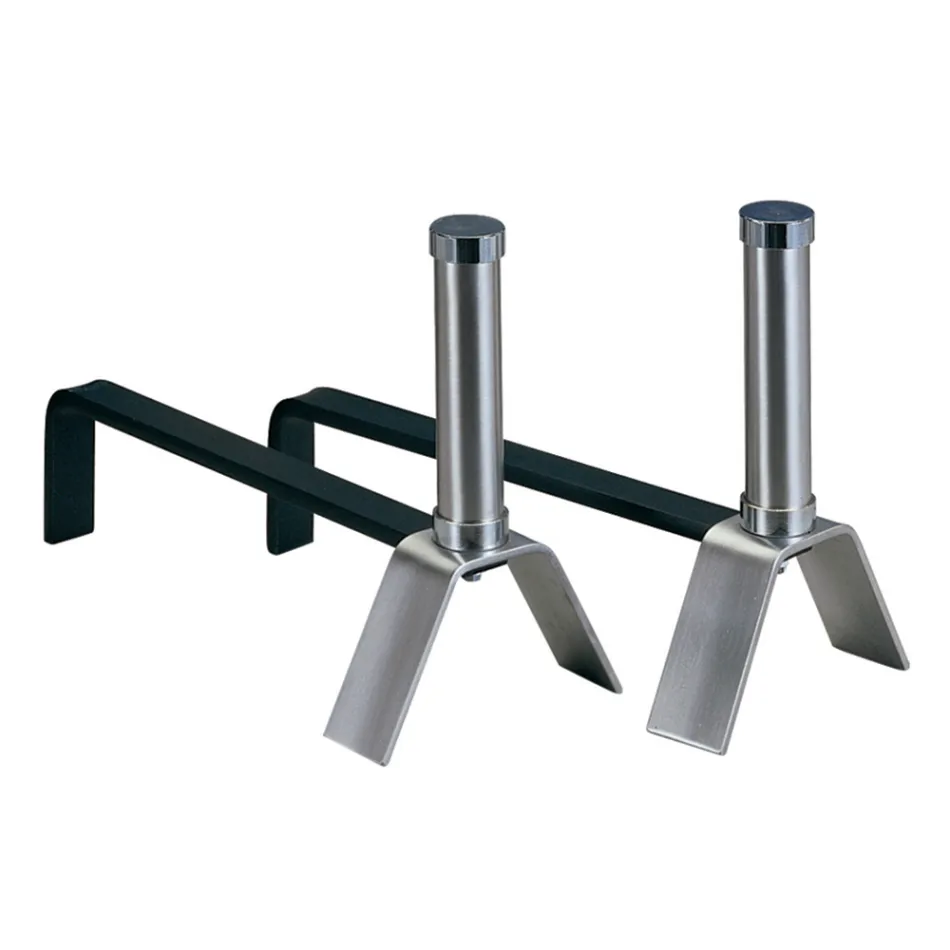 Paire de chenets à bois de chauffage Hauteur 28 cm Fabriqué en Italie - Bracelet Viadurini