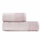 Paire de serviettes de bain en coton et lin de couleur éponge - Senna Viadurini