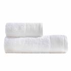 Paire de serviettes de bain en coton et lin de couleur éponge - Senna Viadurini