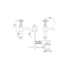 Paire de robinets de lavabo en laiton design vintage fabriqués en Italie - Elisea Viadurini