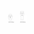 Paire d'Ornements en Céramique en Forme de Visage, Fabriqués en Italie - Visage Viadurini