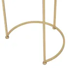 Paire de Tables Basses Rondes en Verre et Fer Doré - Avola Viadurini
