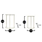 Paire de Tables Basses Rondes en Verre et Fer Doré - Avola Viadurini