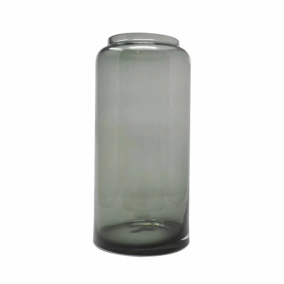 Paire de Vases Décoratifs en Verre Coloré Bleu et Fumé, Design Moderne - Adriano Viadurini