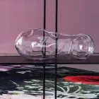 Paire de Vases Décoratifs en Verre Soufflé Transparent, Fabriqués en Italie - Pedro Viadurini