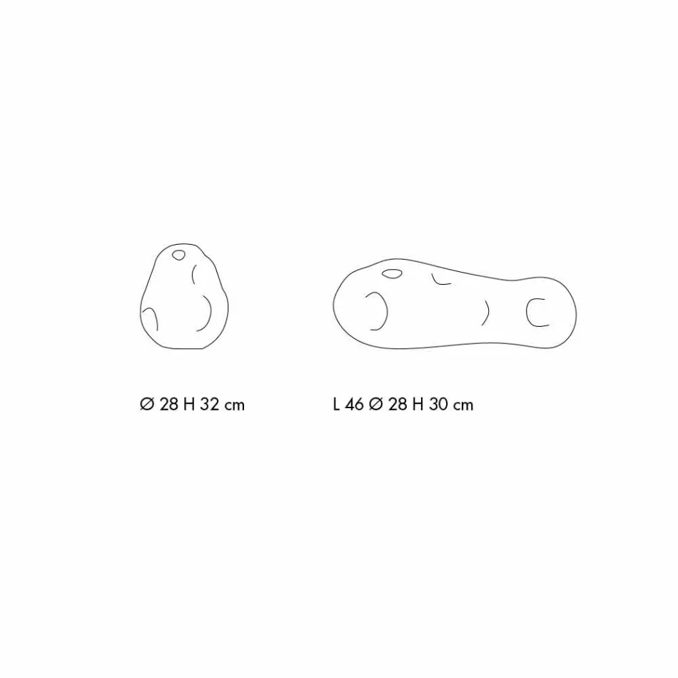 Paire de Vases Décoratifs en Verre Soufflé Transparent, Fabriqués en Italie - Pedro Viadurini