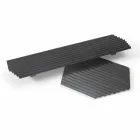 Paire de plateaux en acier laqué noir ou or design moderne - Savona Viadurini