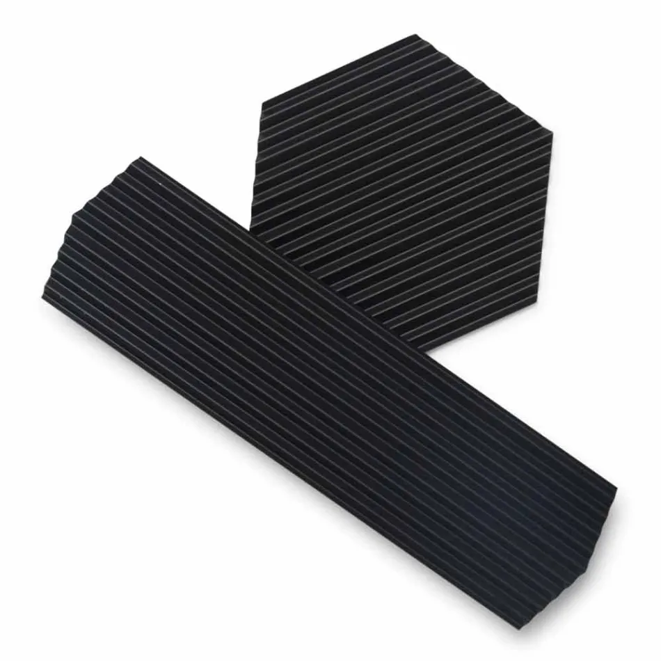 Paire de plateaux en acier laqué noir ou or design moderne - Savona Viadurini