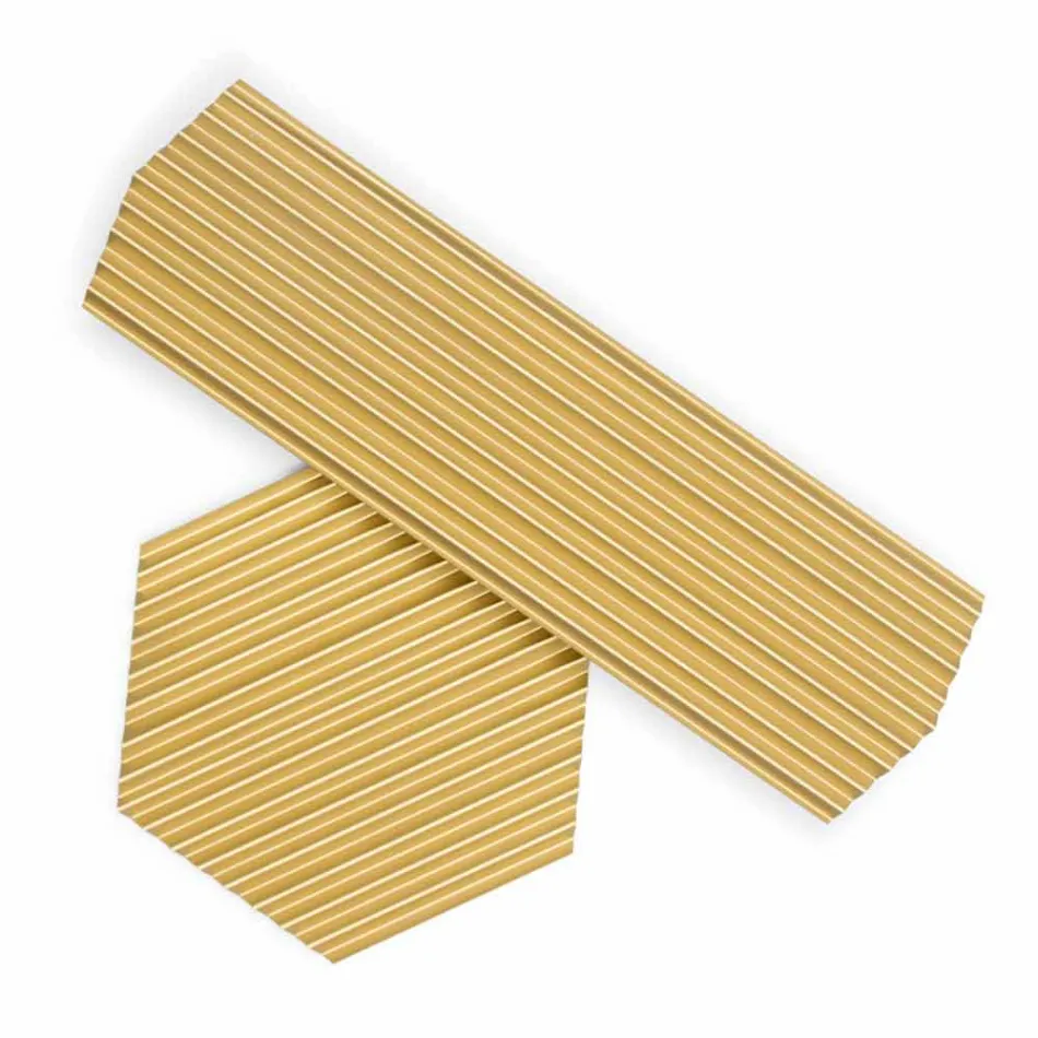 Paire de plateaux en acier laqué noir ou or design moderne - Savona Viadurini