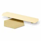 Paire de plateaux en acier laqué noir ou or design moderne - Savona Viadurini