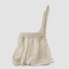 Housse de chaise élégante avec dossier pour salon en lin brodé - Panteo Viadurini