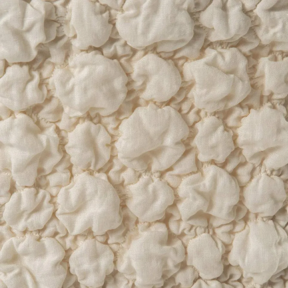 Housse de chaise élégante avec dossier pour salon en lin brodé - Panteo Viadurini