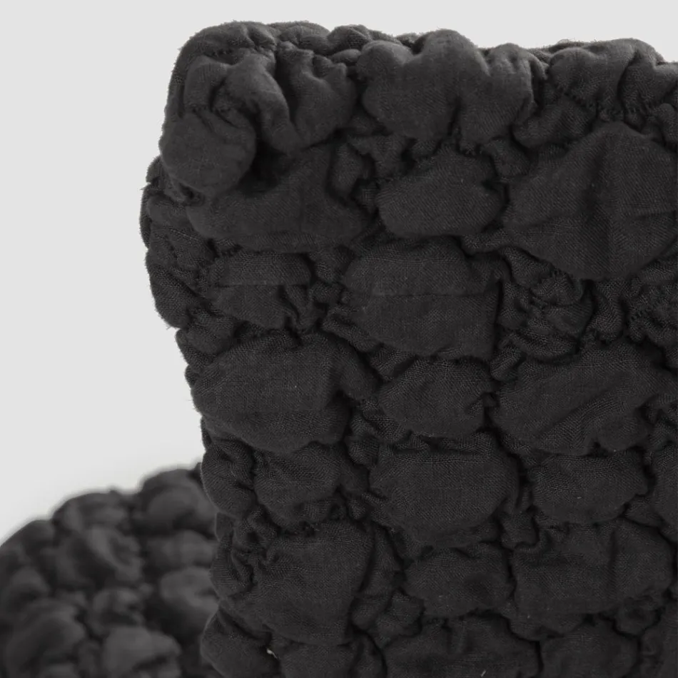 Housse de chaise élégante avec dossier pour salon en lin brodé - Panteo Viadurini