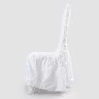 Housse de chaise élégante avec dossier pour salon en lin brodé - Panteo Viadurini