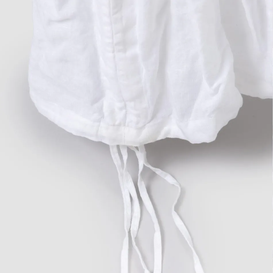 Housse de chaise élégante avec dossier pour salon en lin brodé - Panteo Viadurini