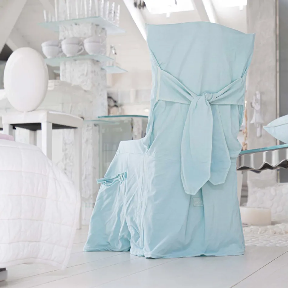 Housse de chaise élégante pour salon en coton coloré avec dossier - Filippa Viadurini