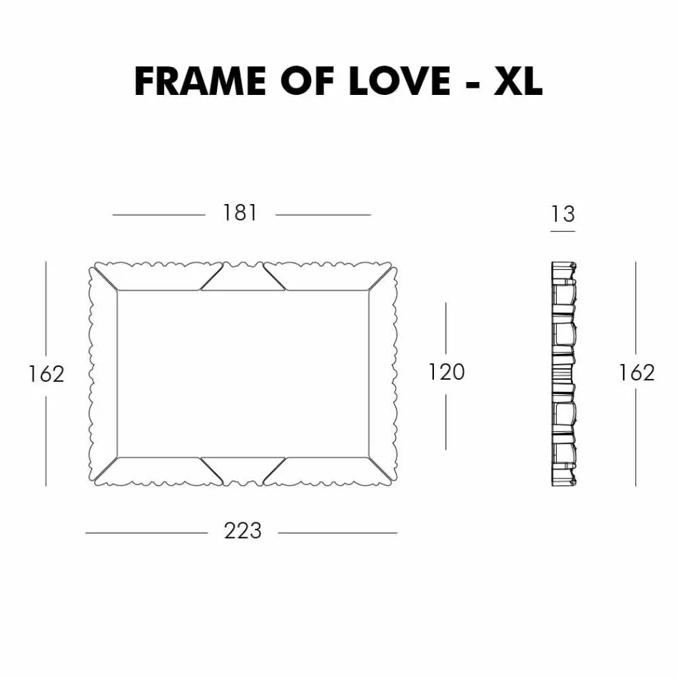 Cadre mural décoratif Slide Frame Of Love fabriqué en Italie Viadurini