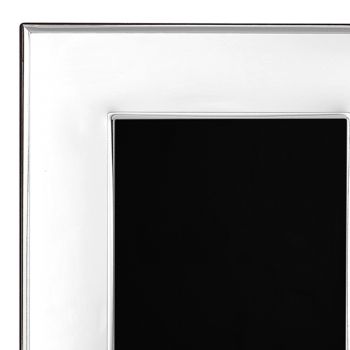 Cadre photo moderne au design vertical en argent, verre et bois - Sammy