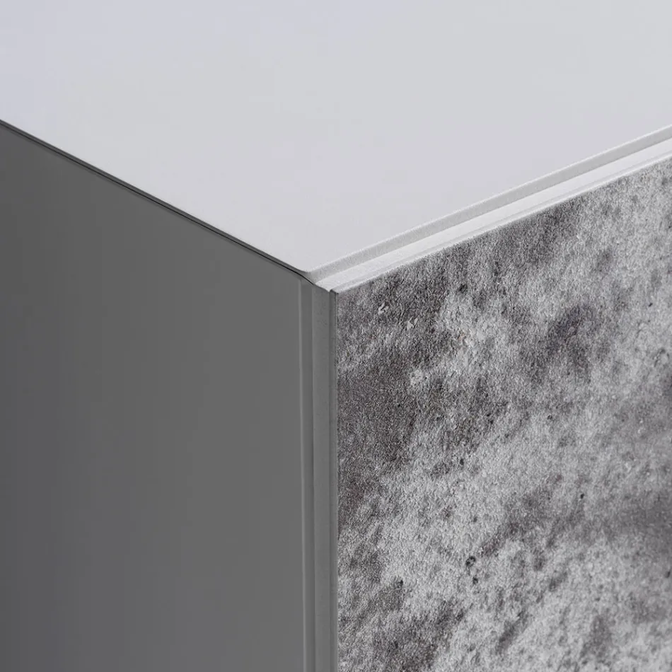 Buffet 3 portes avec 3 étagères intérieures en bois et MDF - Pesci Viadurini